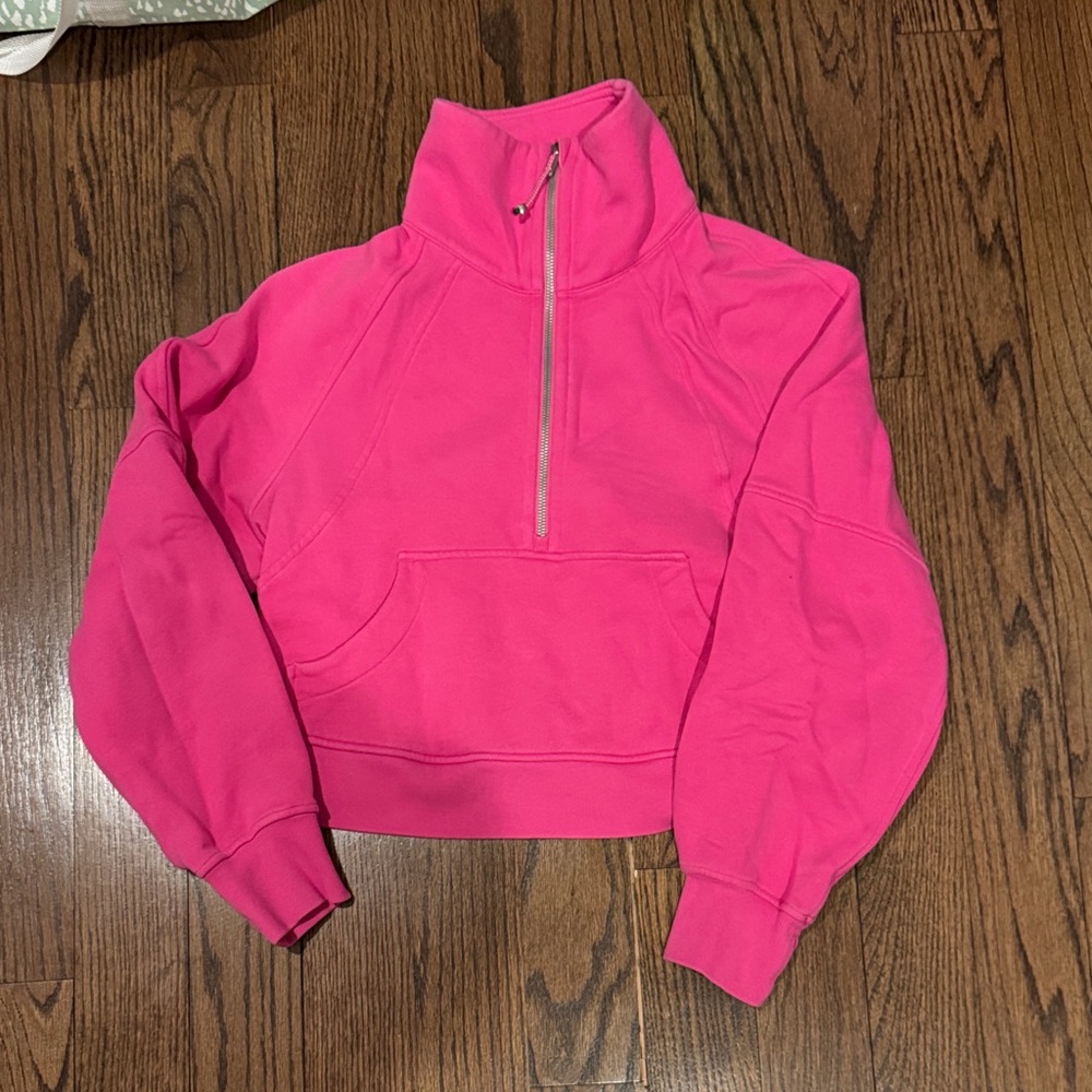 lululemon athletica Bright Pink Half-Zip Hoodie